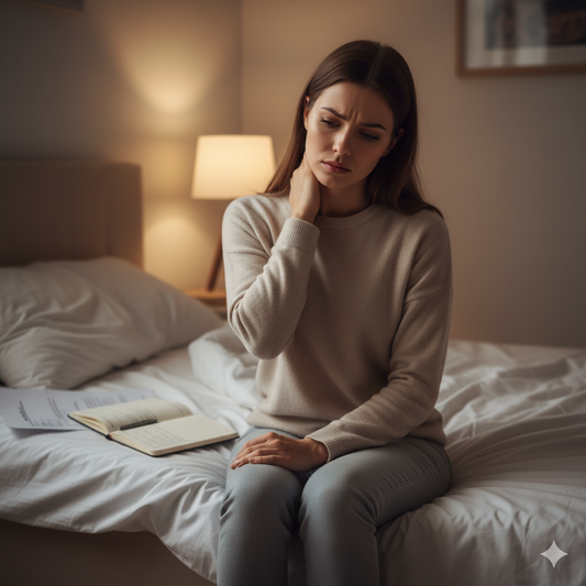 The bridal shop assistant quietly asked if I wanted a style to cover the back of my neck. I almost cried right there.