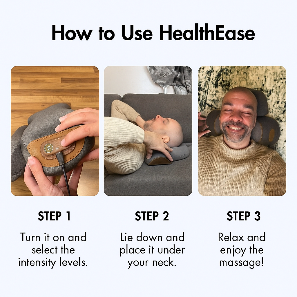 HealthEase™ | 4-in-1 Neck Massager Pillow