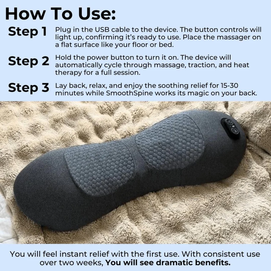 HealthEase™ | Back Relief Massage Pillow